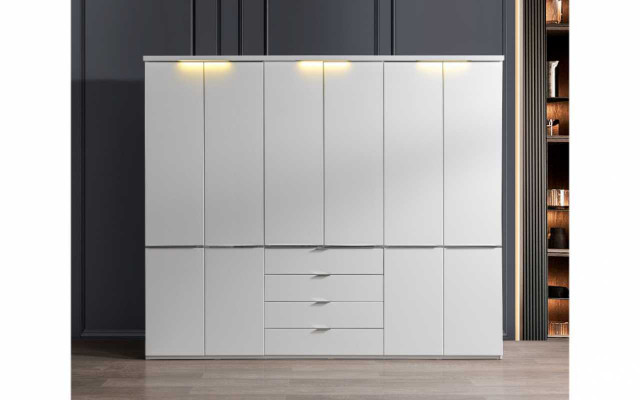 Armoire blanche 4 tiroirs armoires de chambre en bois meuble