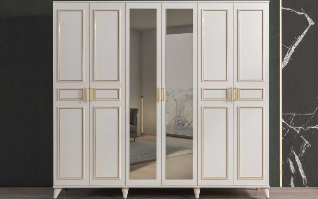 Armoire blanche armoire en verre Chambre Designer Meubles en bois neuf