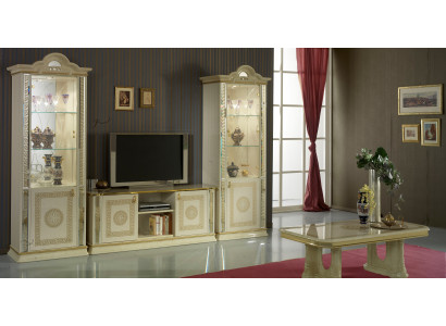 Armoire murale classique pour le salon, buffet 2x vitrine, buffet basquer.