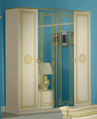 Armoire de vêtements Designer à haute brillance Armoires à vêtements Mobilier Meubles de vie Bois neuf