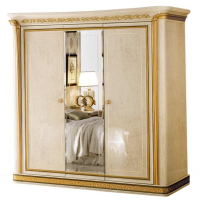 Garde-robe Chambre Armoire en Bois Armoire 3 Portes Placards Luxe arredoclassic