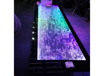 Table de bar à LED, mur d'eau, étagère de comptoir de bar, meuble de table de bar éclairée