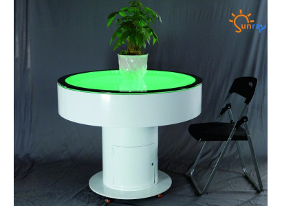 Table Ronde Bar Table Rondes LED Jeu d'eau décoratif illuminé Mobilier LED