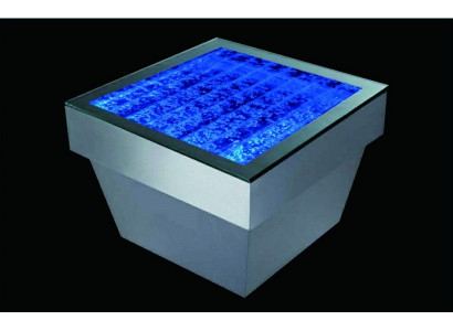 Conception Table Basse Table Basse Colonne d'Eau Colonne d'Eau Canapé LED Décoratif Illuminé