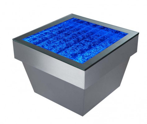 Conception Table Table Basse Colonnes d'Eau Décor Colonne Eau Tables de Canapé LED