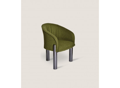 Fauteuil vert de luxe une place moderne avec revêtement pour salon Meubles