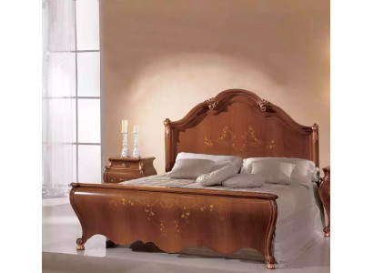 Lit Double en Bois Lit en Bois en Style Luxueux de Chambre Design Classique