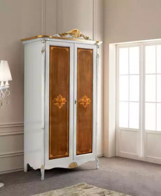 Armoire blanche Armoire de luxe Chambre à coucher Meubles en bois Armoires neufs