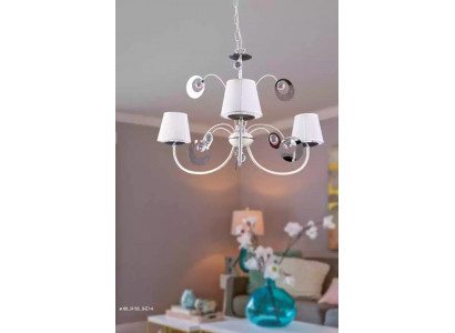 Luxueux Lustre 3x Lampes Plafonnier Art déco Blanc neuf