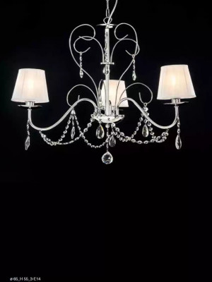 Lustre suspendu en cristal luxueux élégant 3x Lampes Lustre de plafond