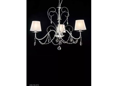 Lustre suspendu en cristal luxueux élégant 3x Lampes Lustre de plafond