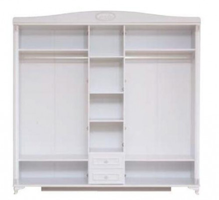 Chambre Mobilier Armoire en Bois Style Maison de Campagne Blanc Nouveau