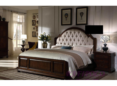 Lit Lit Lit Lit en tissu de chambre de luxe en bois lits de cuir meubles Chesterfield