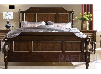 Designer Bed Classic Wood Lits d'Hôtel Doubles en Bois de Luxe 180x200 nouveau