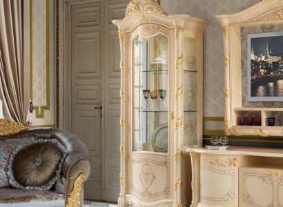 Armoire Buffet Meubles italiens en bois Vitrine Armoire Vitrines Salon